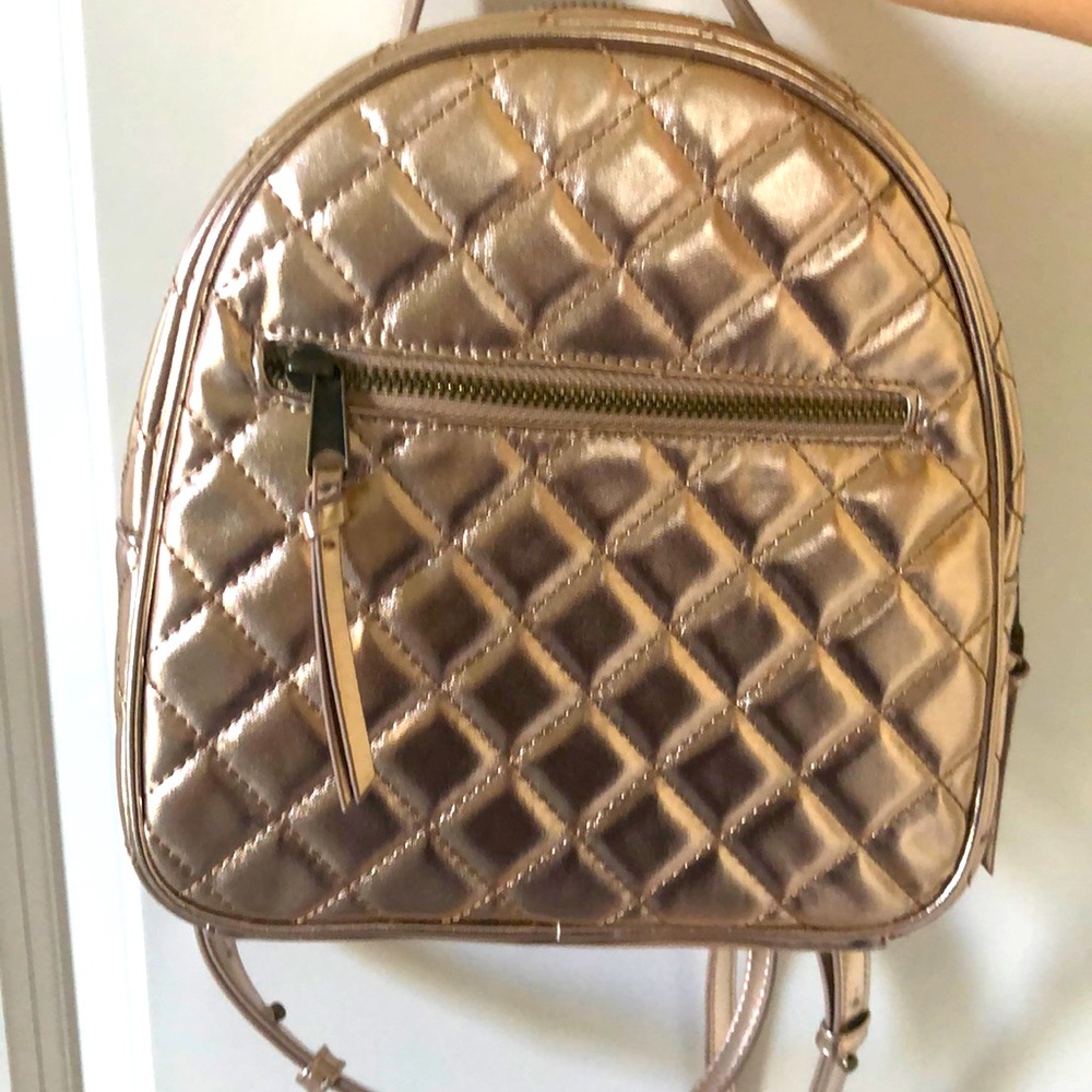 CUTE GOLD/ROSE GOLD BAG , with a lot of room